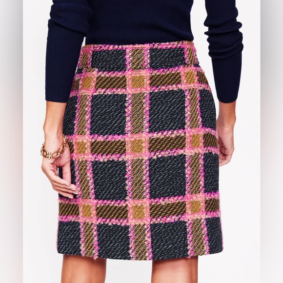 Boden Dresses & Skirts - Boden Estella Check SkirtSapphire, Azure Geo Women Wool-blend  2 NEW  Sold Out